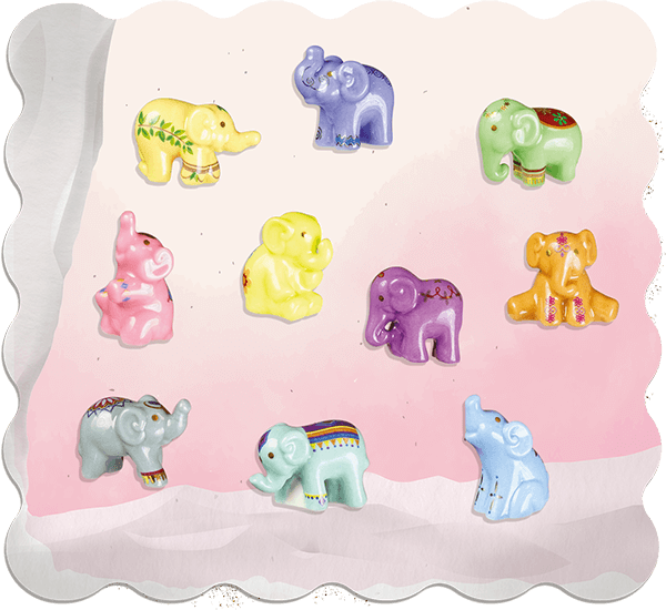 Alcara - Collection de fèves épiphanie 2026 : Comme un éléphant