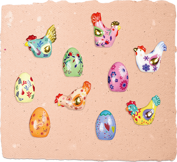 Alcara - Collection de fèves épiphanie 2026 : L'œuf ou la poule