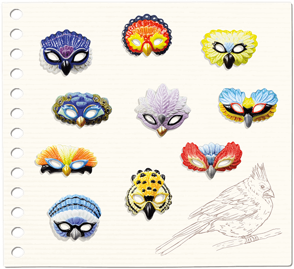 Alcara - Collection de fèves épiphanie 2026 : L'oiseau masqué