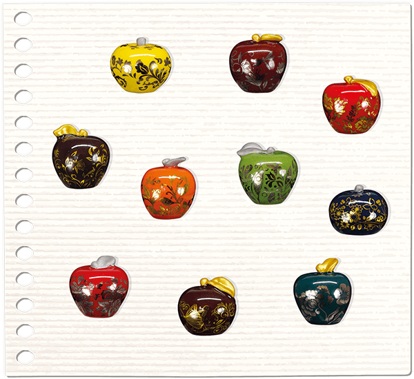 Alcara - Collection de fèves épiphanie 2026 : Tomber dans les pommes