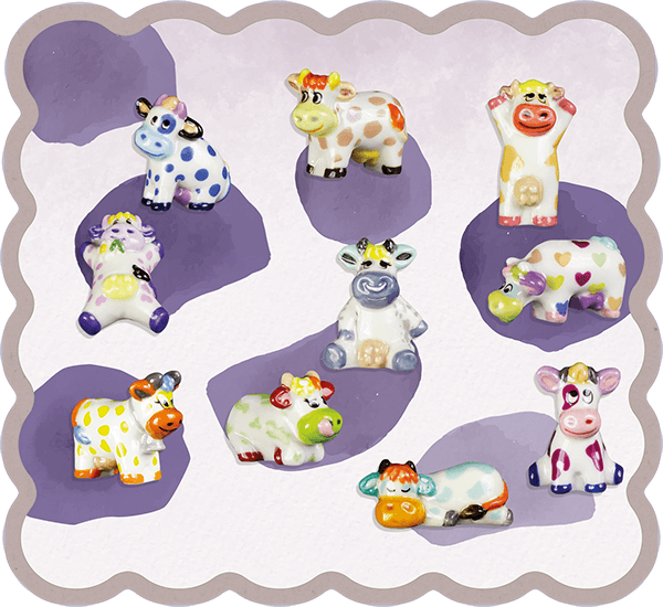 Alcara - Collection de fèves épiphanie 2026 : Vachement printanières