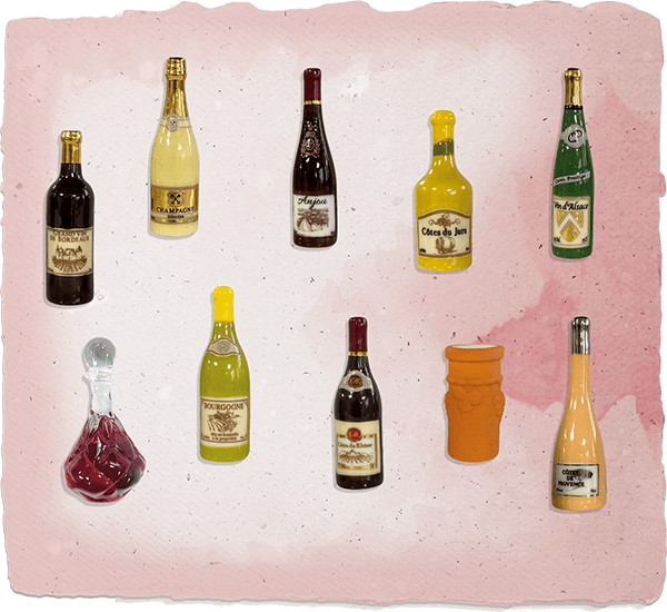 Alcara - Collection de fèves épiphanie 2026 : Vins de nos régions