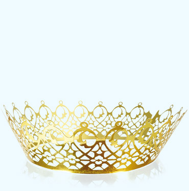 Alcara - couronne "dentelle or"