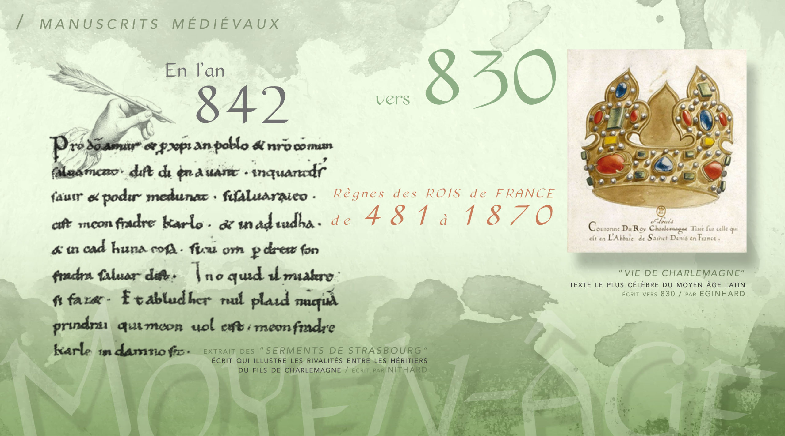 Le Sacre des Rois - Collection de 10 fèves en porcelaine brillante, nacre et or - Épiphanie 2023 - Alcara
