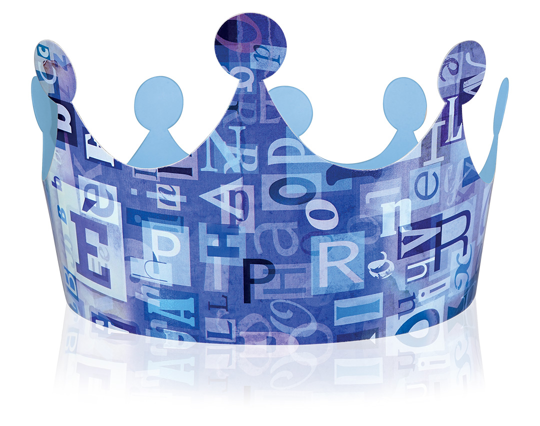 Couronne des Rois pour l'Épiphanie 2024, la couronne Edito bleu, création originale et exclusivité Alcara 2024