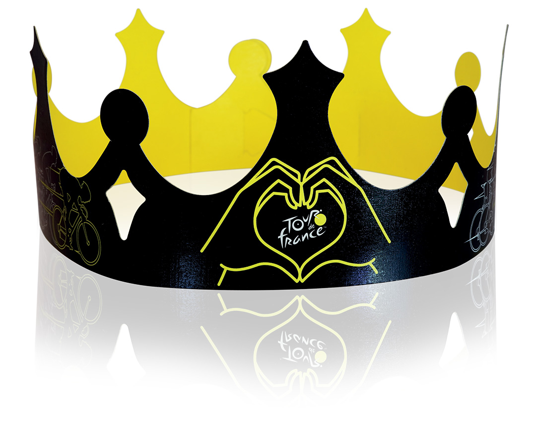 Couronne des Rois pour l'Épiphanie 2024, la couronne Au Coeur Du Tour Tour De France, création originale et exclusivité Alcara 2024